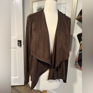 Blank NYC Chocolate Brown Women's Draped Jacket